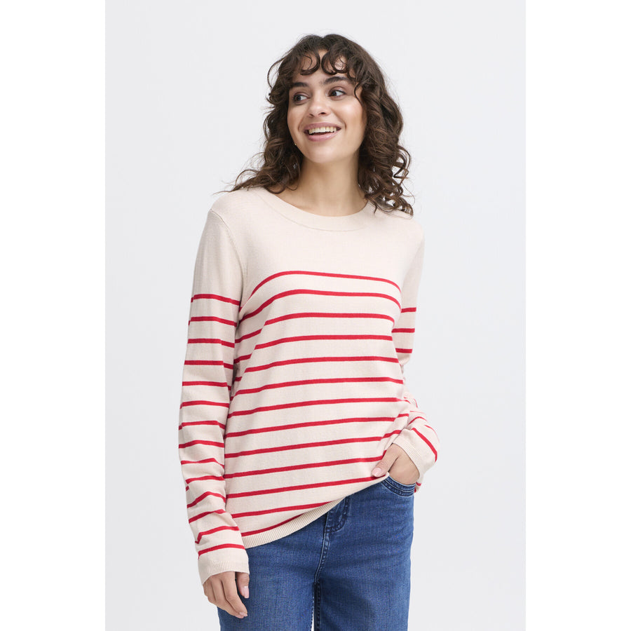 Fransa FRMelani Pullover, gestreift rot