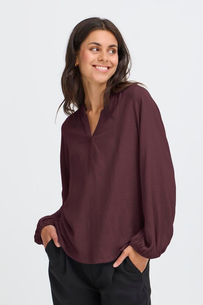 Fransa Frhida Bluse fudge, weinrot