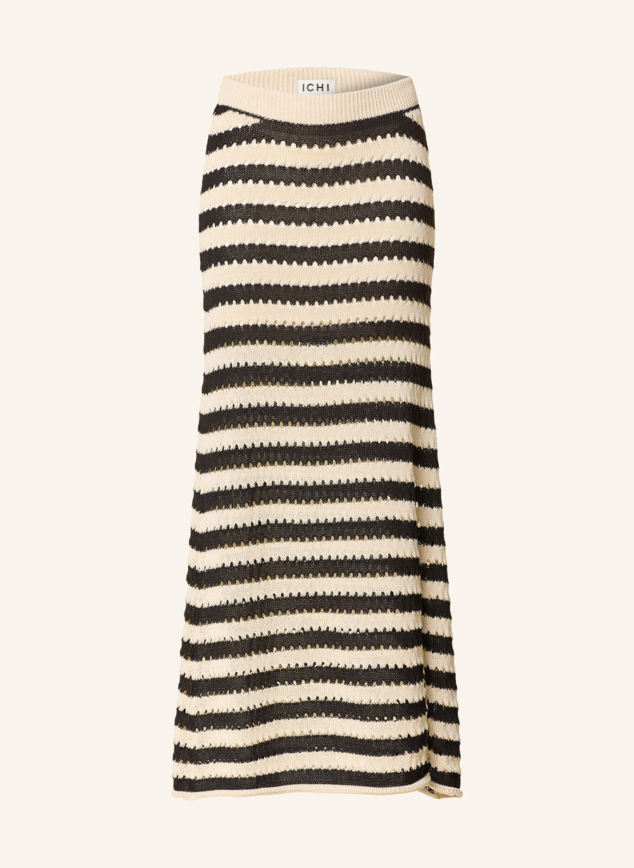 ICHI Ihbirdis Midirock Strick, black almond stripe