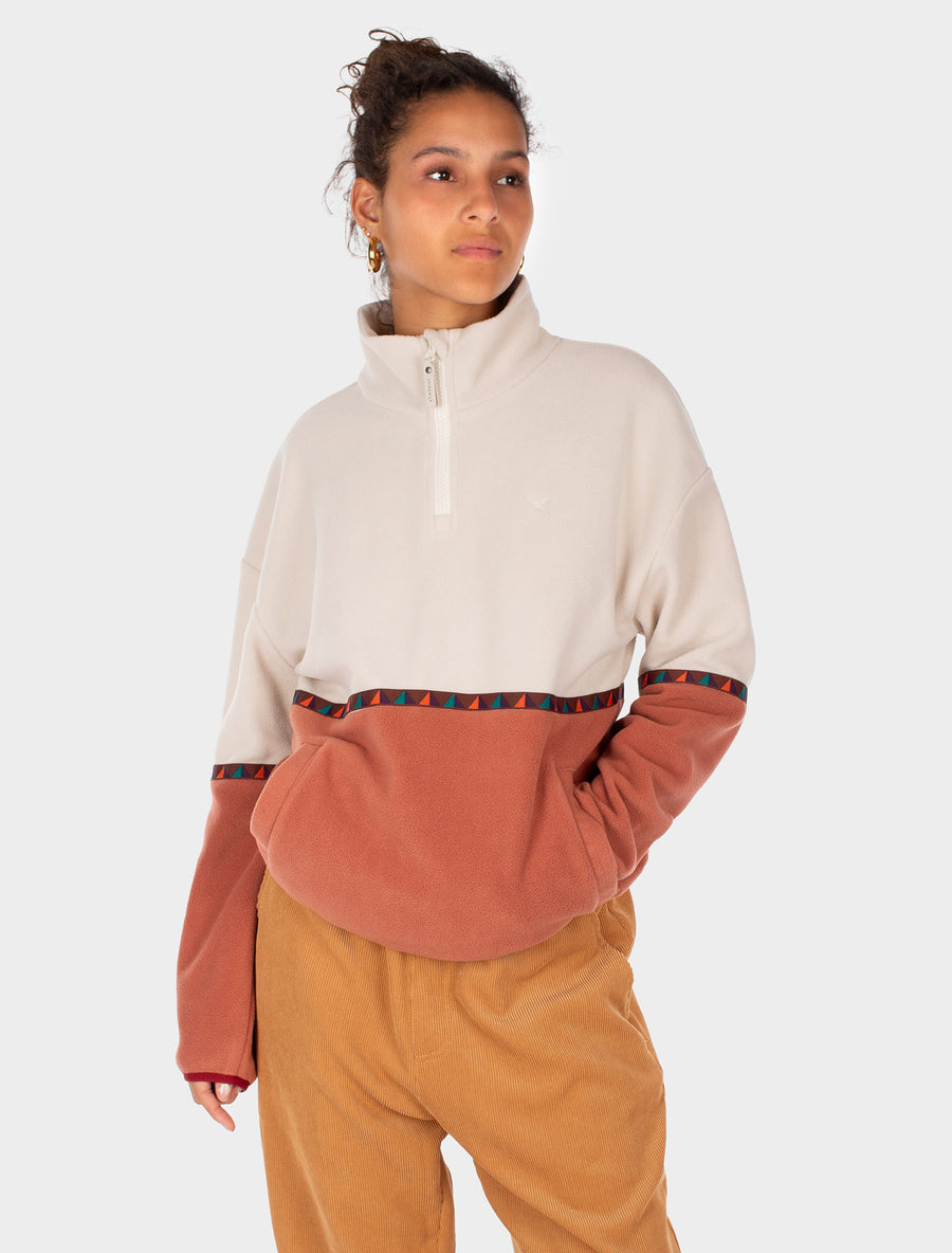 Iriedaily Holina Fleece Troyer cedar wood