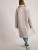White Stuff Kelsey, Wollmantel, Texture Wool Blend Coat, ivory mlt