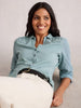 White Stuff Annie Mix Jersey Shirt, Bluse, dus green