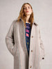 White Stuff Kelsey, Wollmantel, Texture Wool Blend Coat, ivory mlt