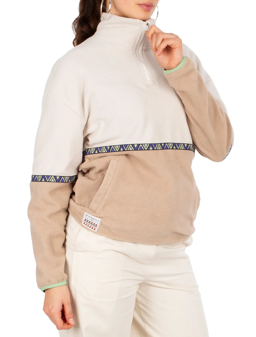 Iriedaily Pullover Holina Fleece Troyer khaki