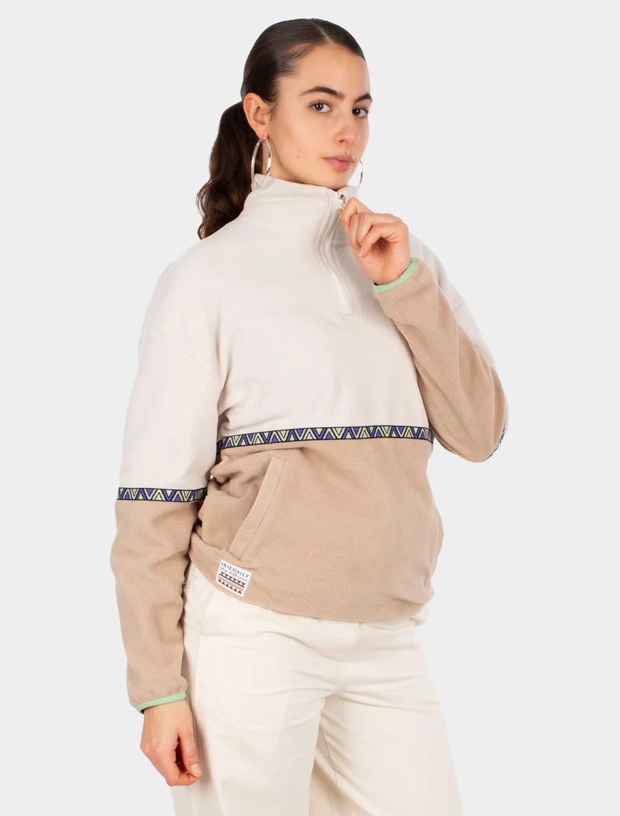 Iriedaily Pullover Holina Fleece Troyer khaki