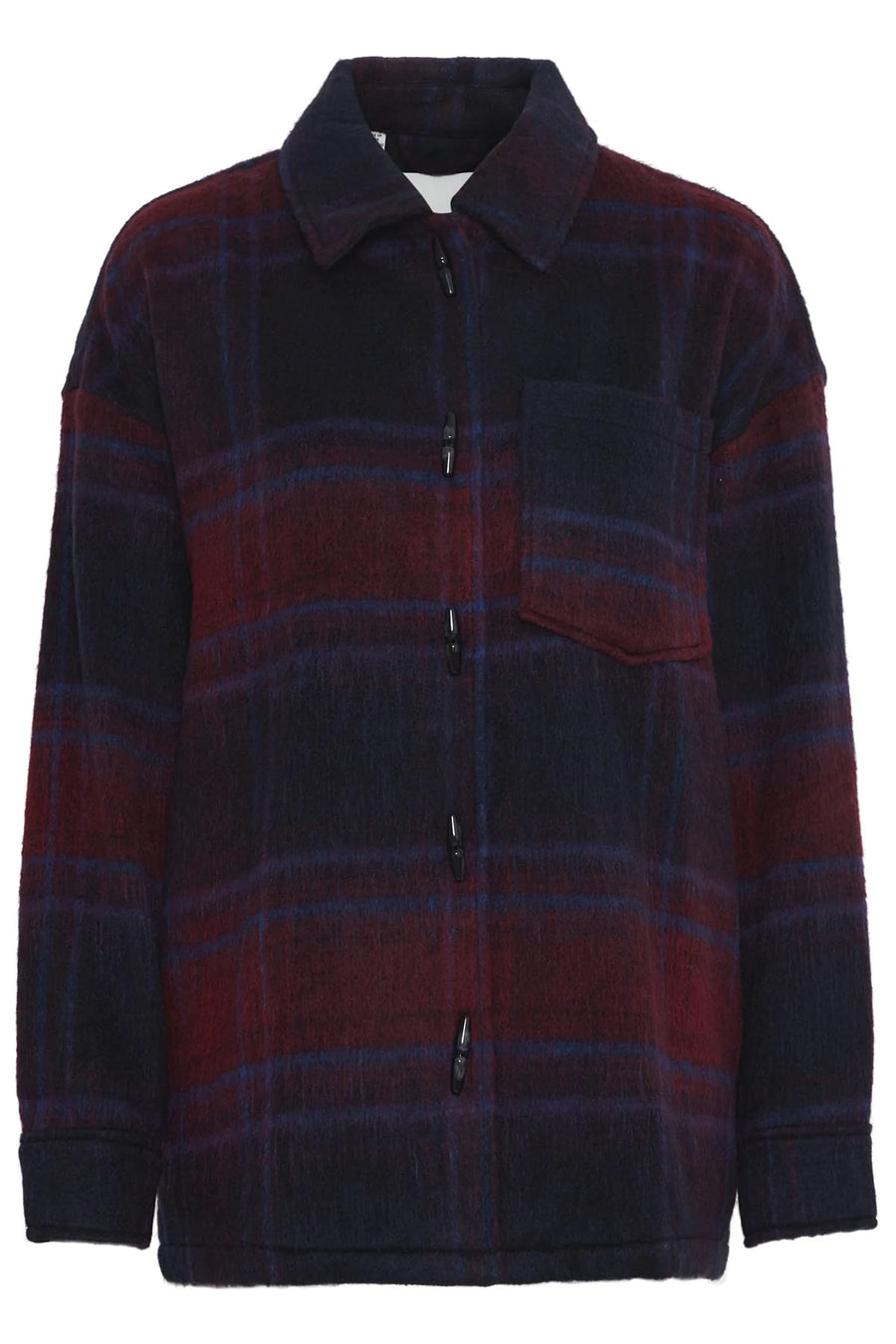 Ichi Ihfinara Jacke dark navy checked, kariert