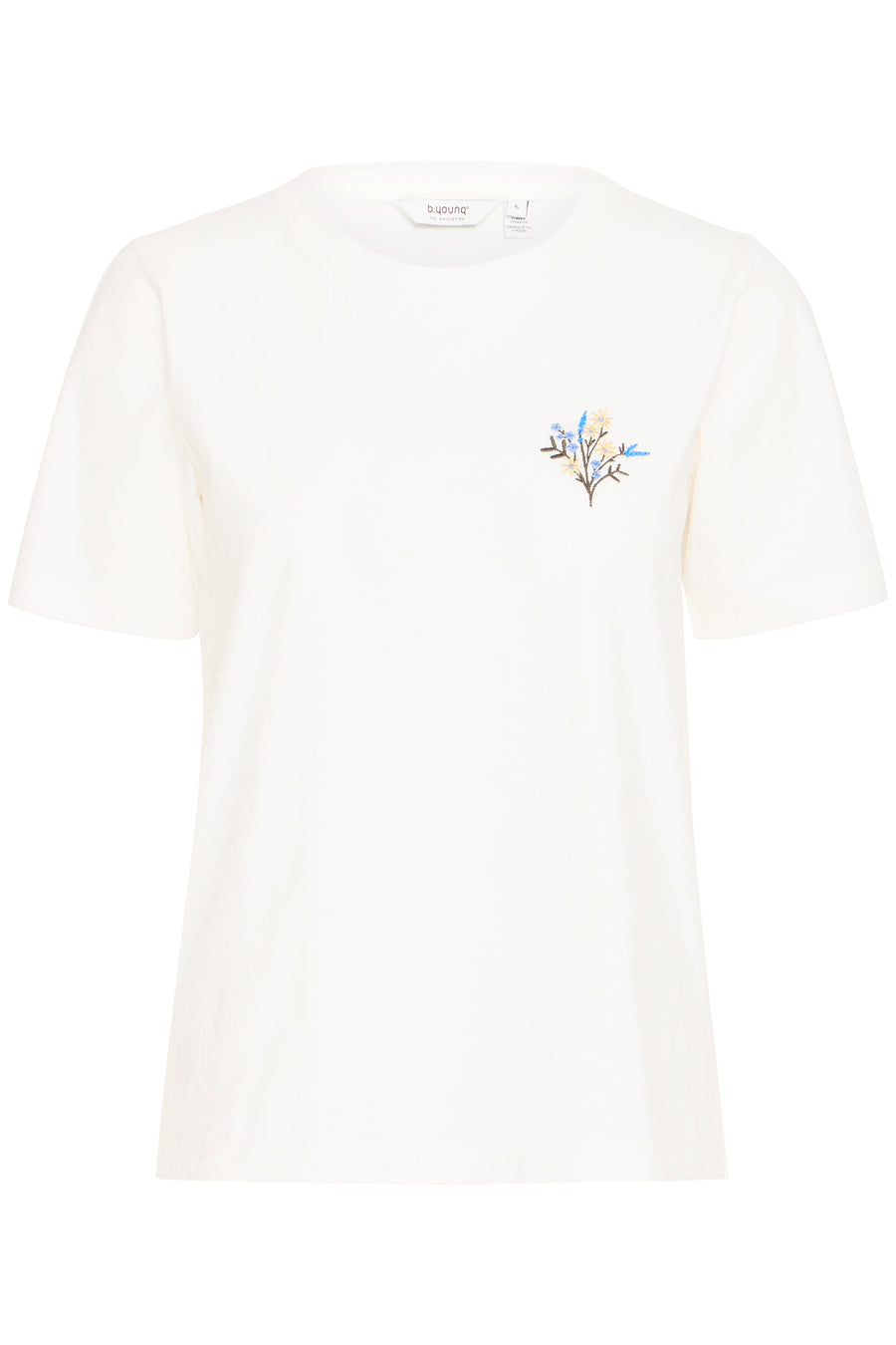 B.young Bysena T-Shirt marshmellow mit blauer Blume