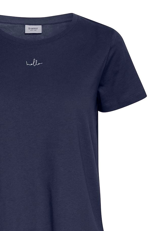 Fransa Frtima T-Shirt dunkelblau, Hello