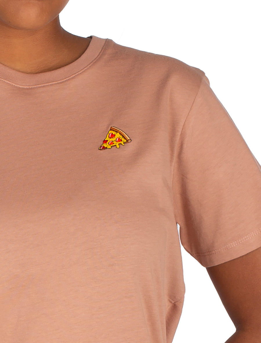 Iriedaily Pizza Love T-Shirt cedar rose