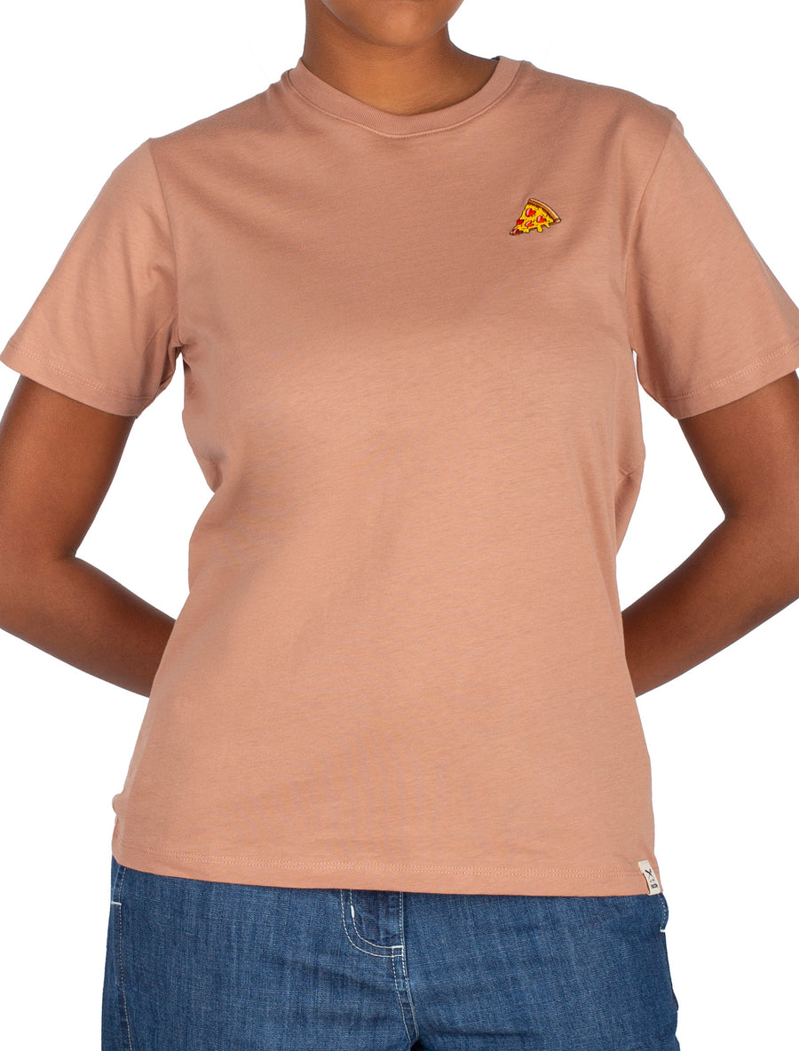 Iriedaily Pizza Love T-Shirt cedar rose
