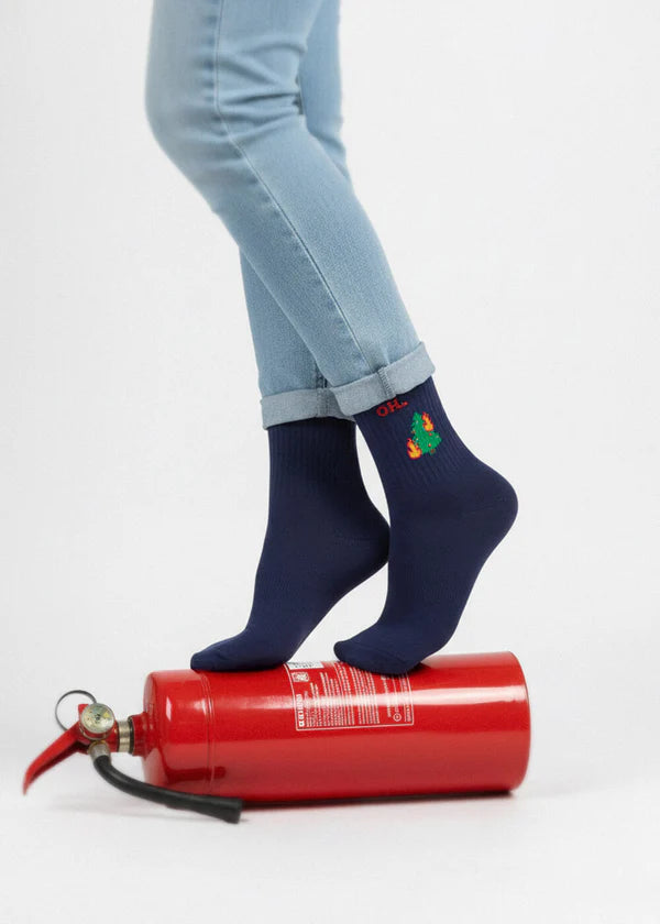 J.Clay Tennissocken Oh... Tannenbaum blue