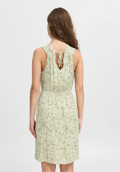 ICHI Ihmarrakech Kleid, AOP Dress SS Tea Dottet flower mint