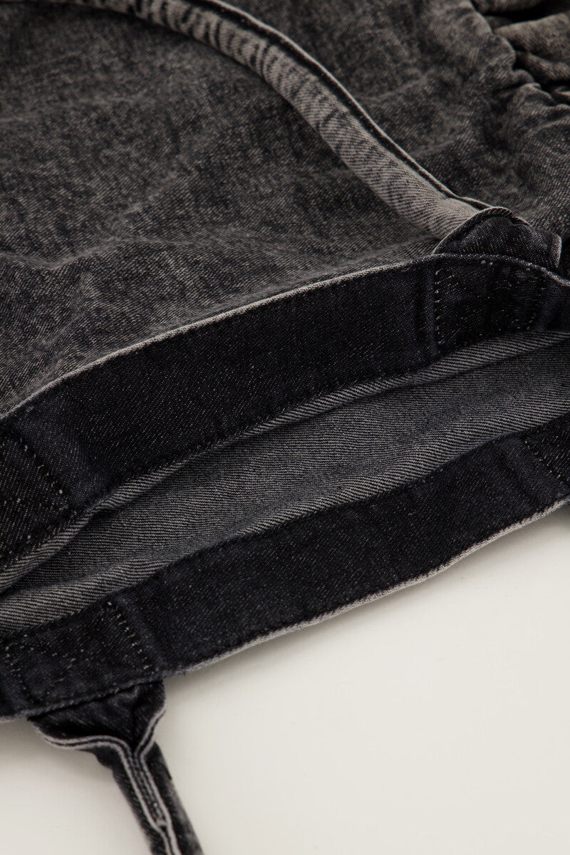 My Jewellery Handtasche denim grey mit Rüschen, hoch