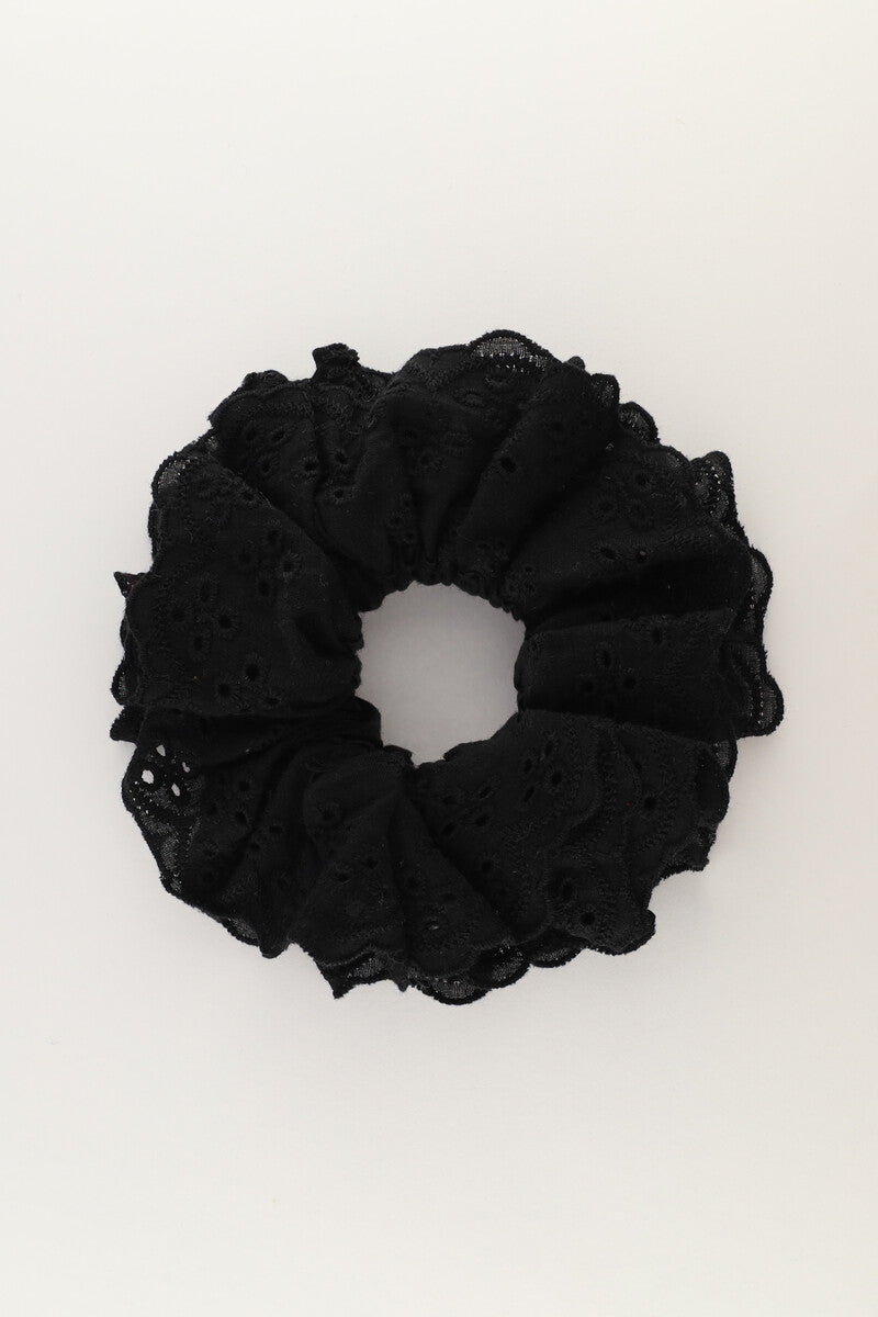 My Jewellery Scrunchie mit Spitze, schwarz