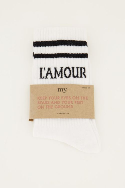 MyJewellery Socken L'amour black white