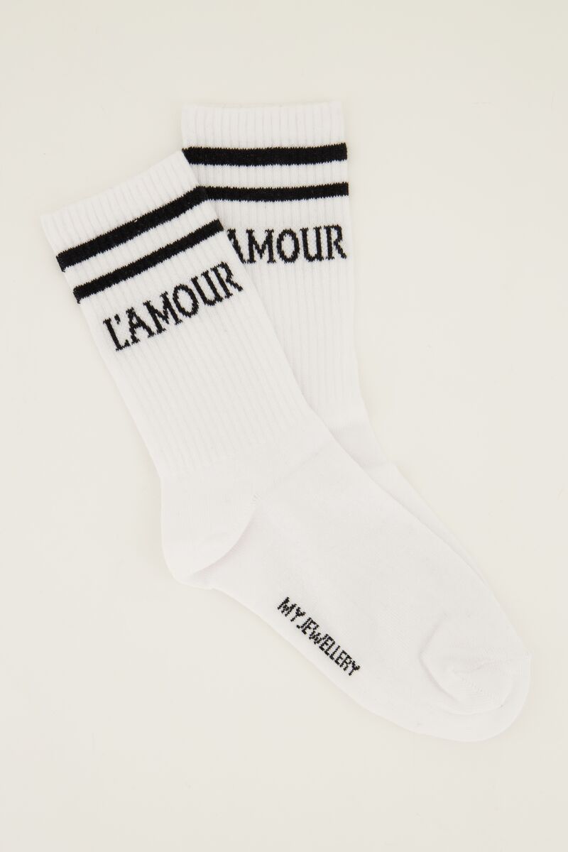 MyJewellery Socken L'amour black white