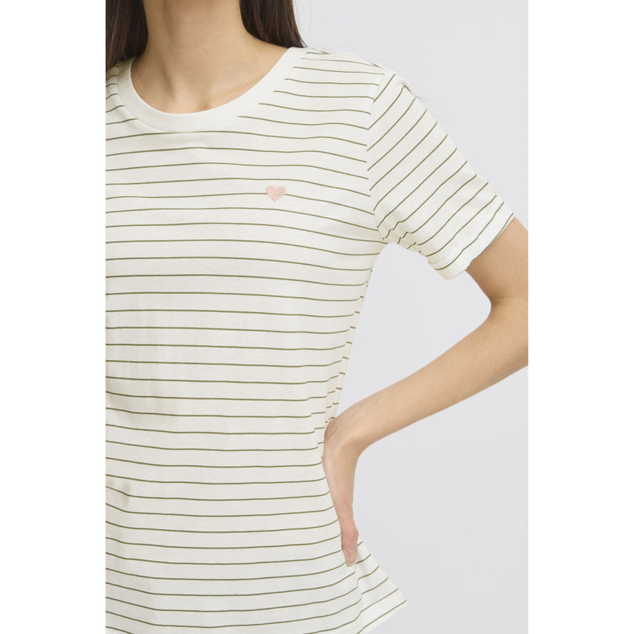 Fransa Framora T-Shirt agarve green art