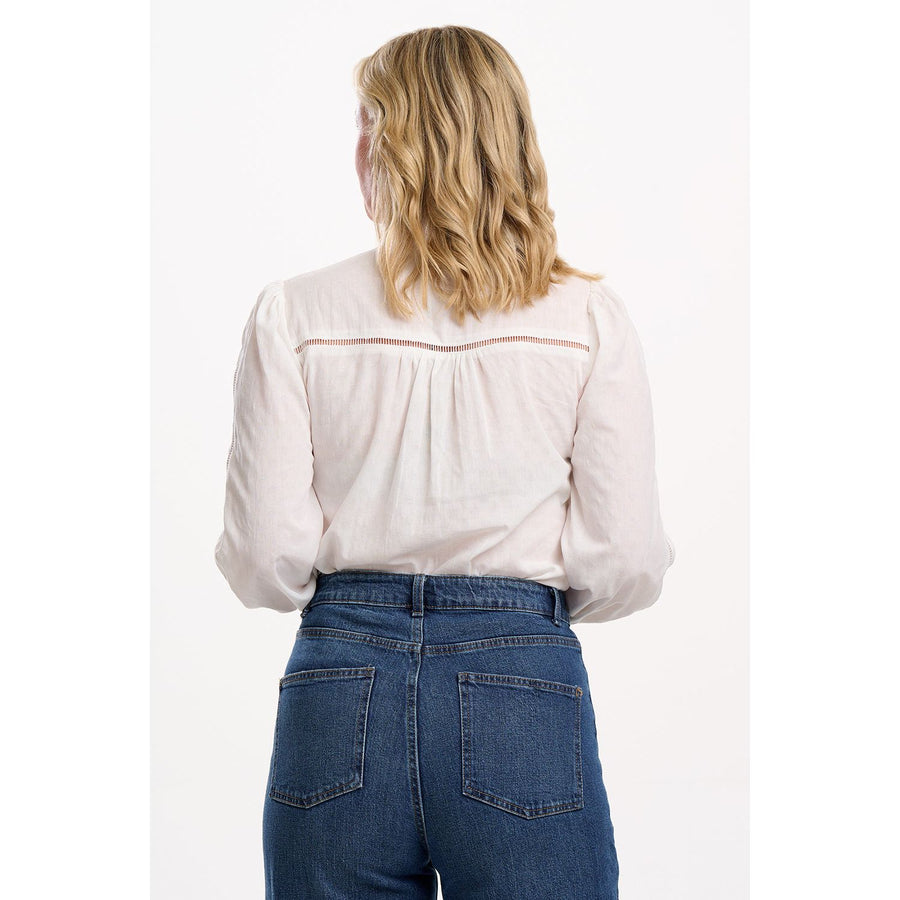 Sugarhill Regina Bluse off white floral cuff