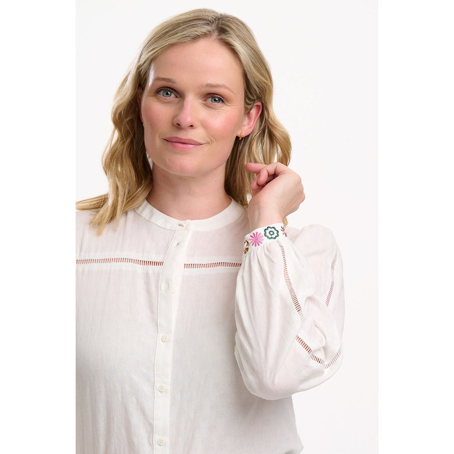 Sugarhill Regina Bluse off white floral cuff
