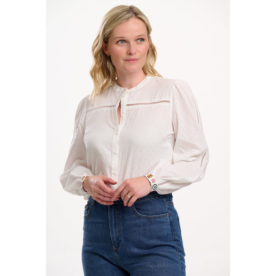 Sugarhill Regina Bluse off white floral cuff