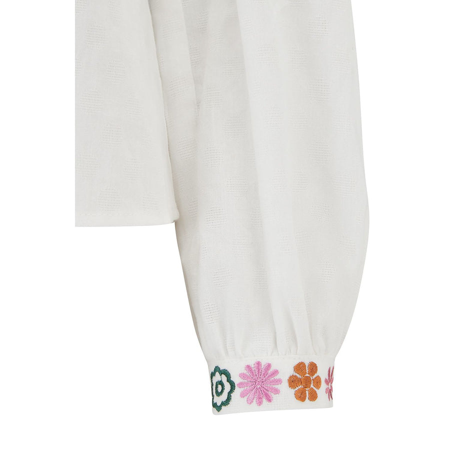 Sugarhill Regina Bluse off white floral cuff
