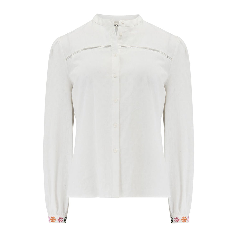 Sugarhill Regina Bluse off white floral cuff