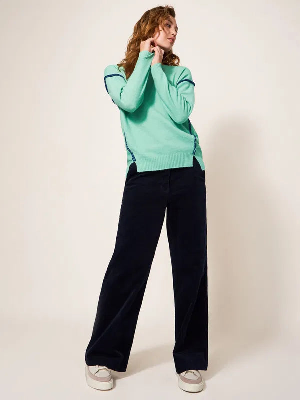 White Stuff Ripple Jumper Pullover lgt green