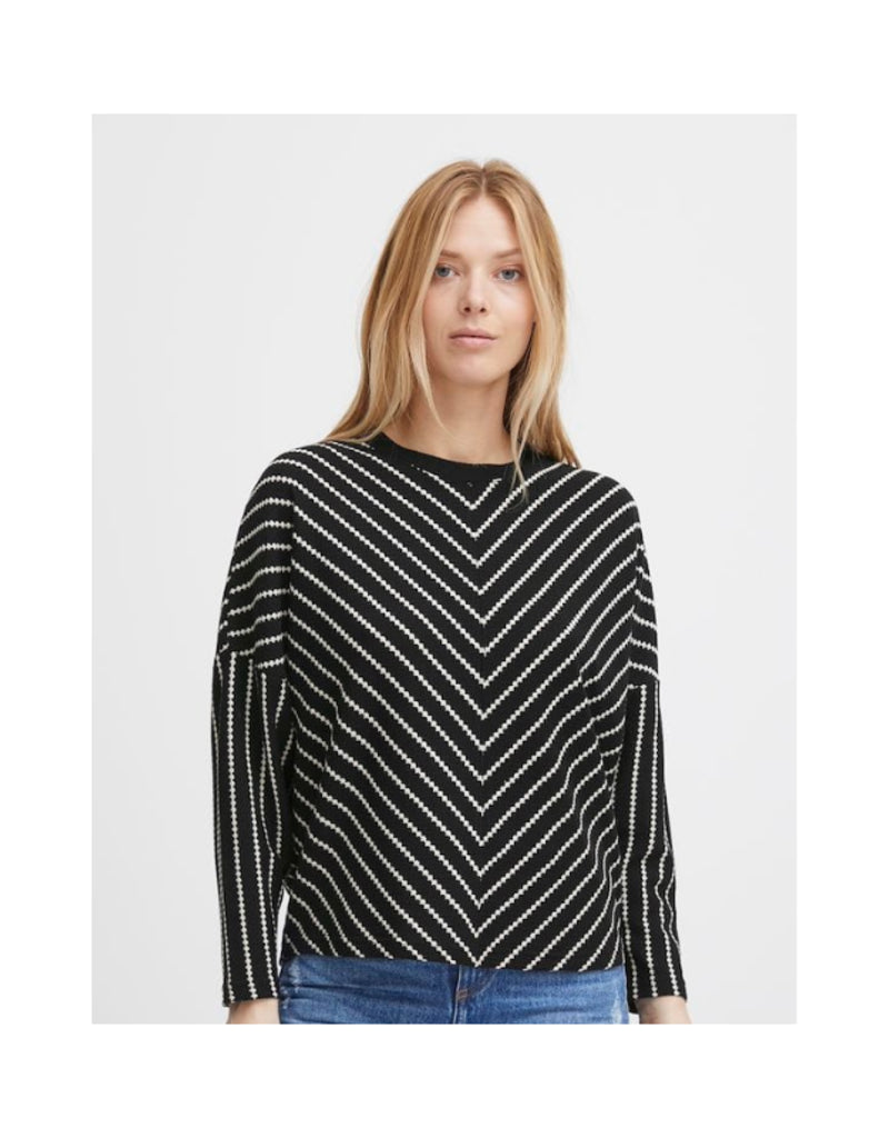 B.young Byruni Sweat Strickpullover black mix