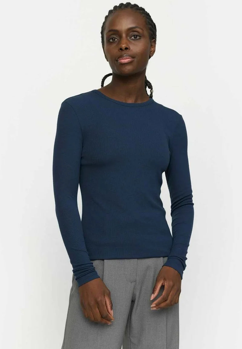 Soft Rebels Srfenja O-Neck Langarmshirt total eclipse