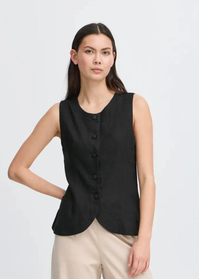 ICHI IHlinno Weste, Top black