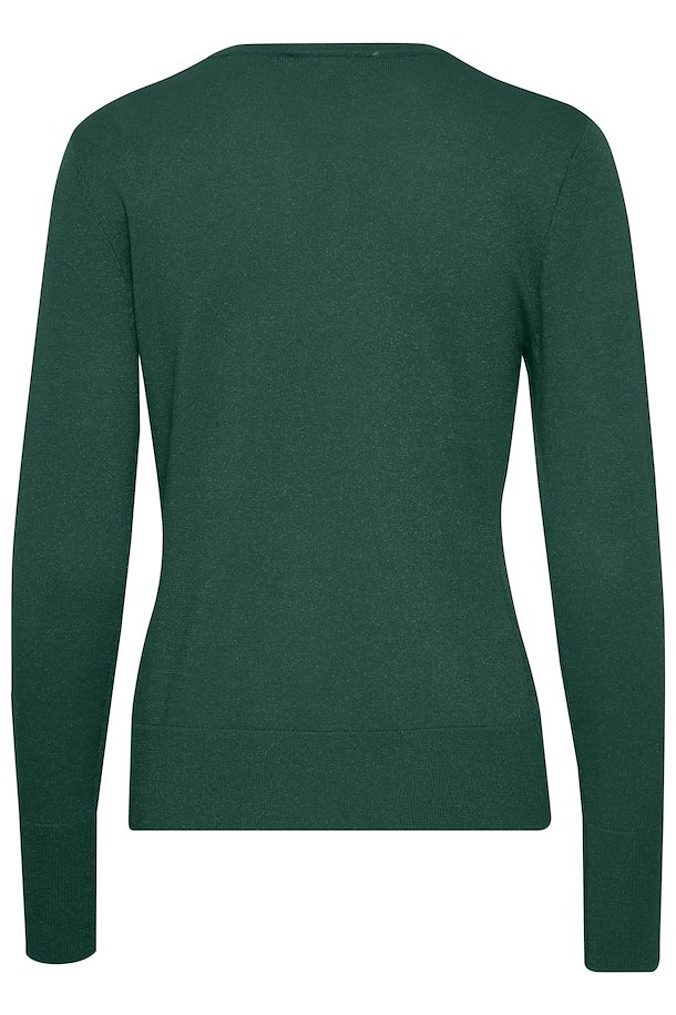 Pulz Pzsara V-Neck Pullover scarab Glitter green