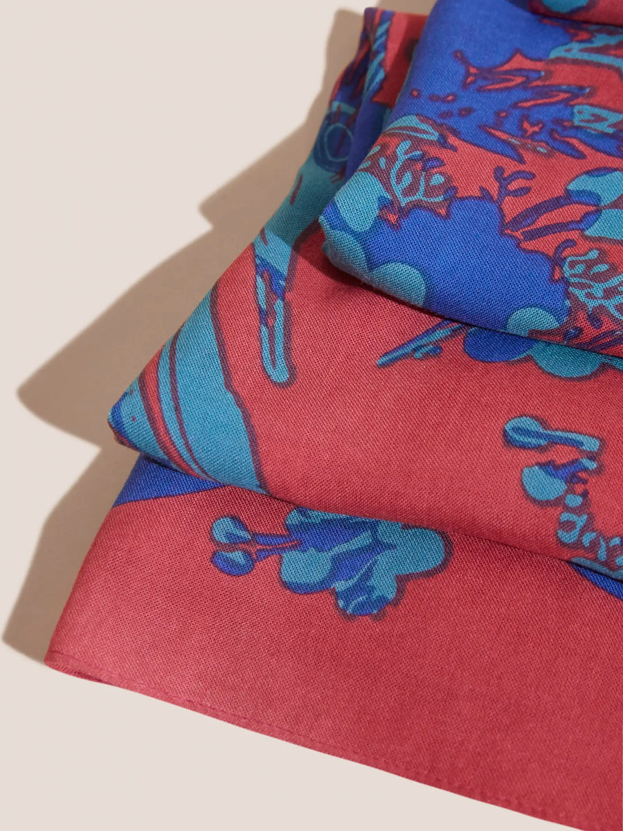 White Stuff Viskosetuch pink blau