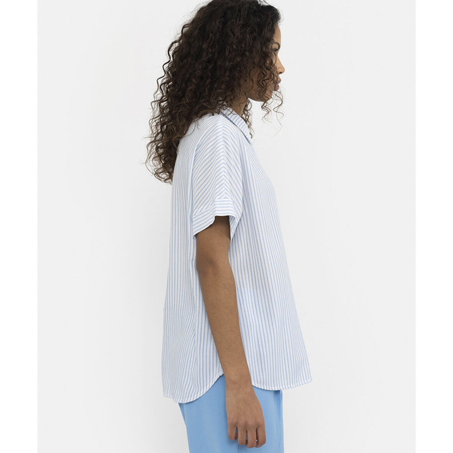 Soft Rebels SRAllysia SS Shirt, Bluse, little boy blue, hellblau weiß gestreift
