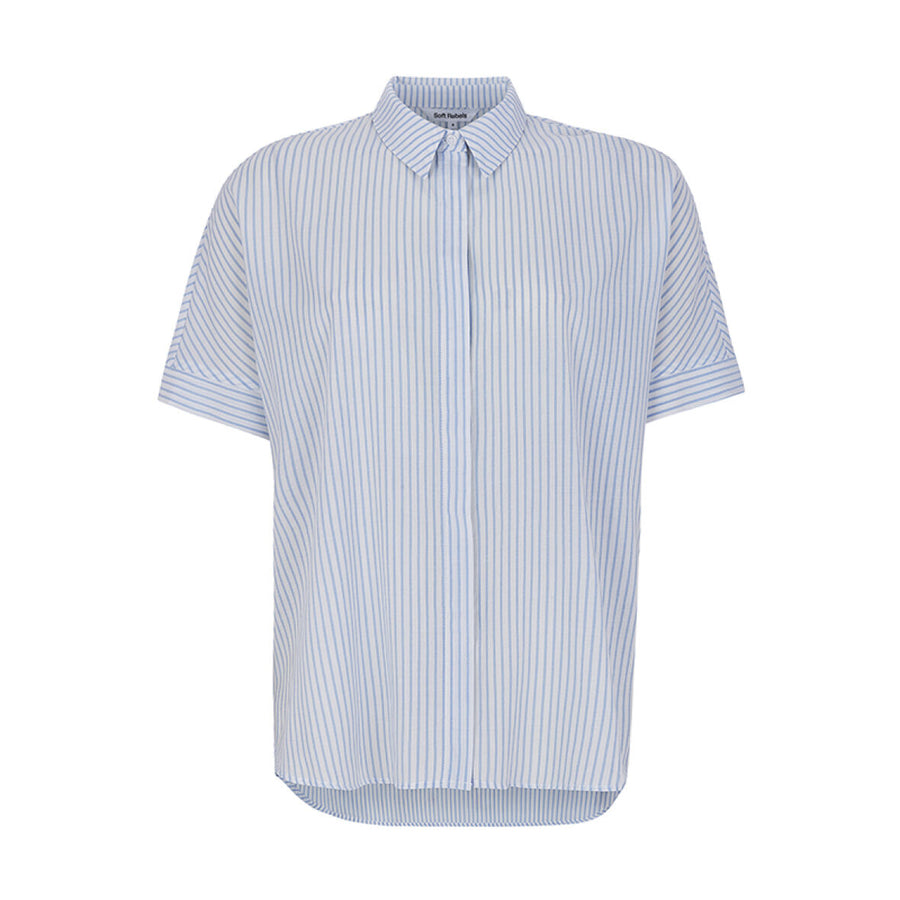 Soft Rebels SRAllysia SS Shirt, Bluse, little boy blue, hellblau weiß gestreift
