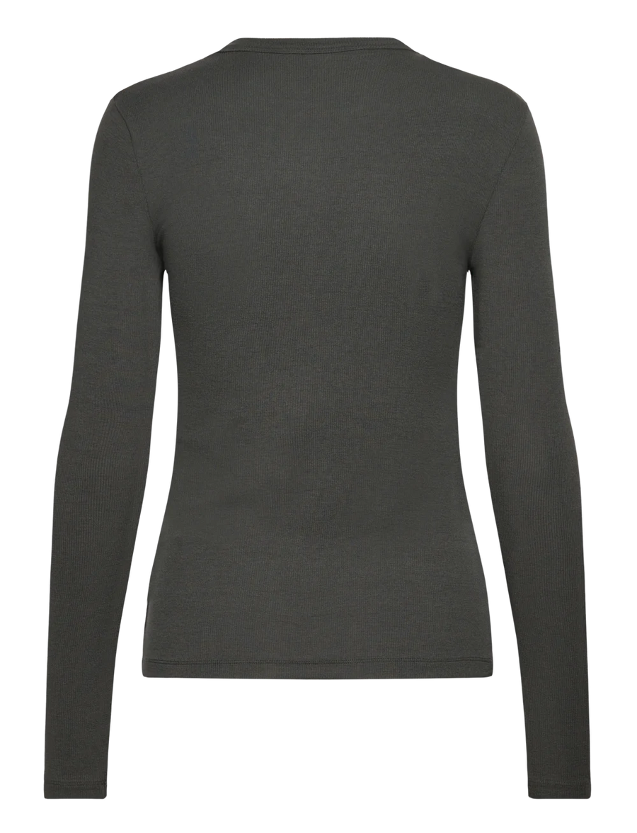 Soft Rebels Srfenja O-Neck Langarmshirt Chimera, grün-grau