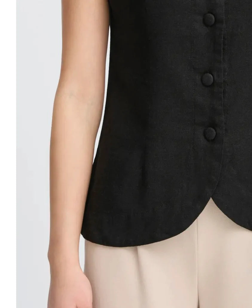 ICHI IHlinno Weste, Top black
