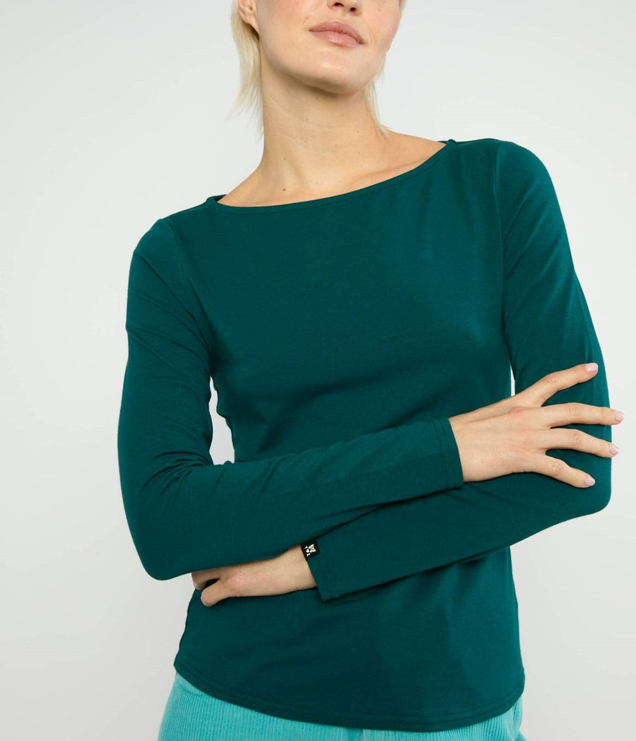 Blutsgeschwister Oh Marine teal pearl, petrol Langarmshirt
