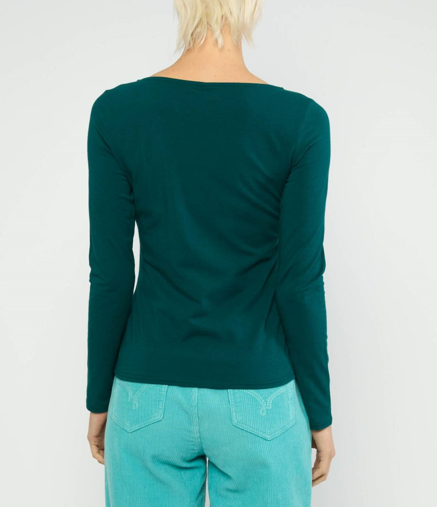 Blutsgeschwister Oh Marine teal pearl, petrol Langarmshirt