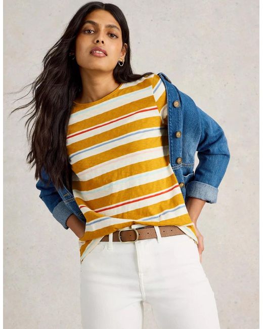 White Stuff Shirt Abbie chart mlt, gestreift, T-shirt