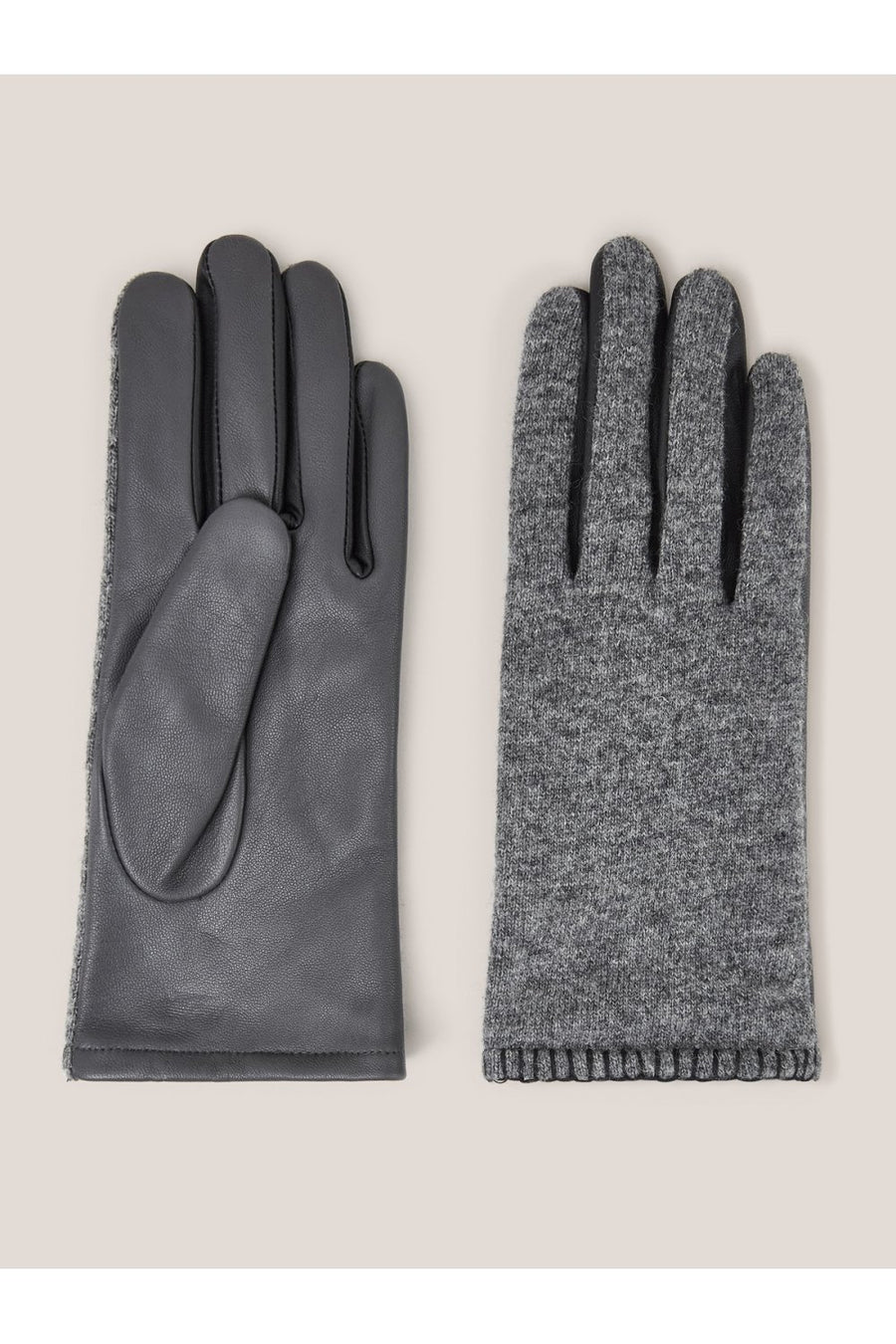 White Stuff Lucie Leather Glove mid grey Handschuhe