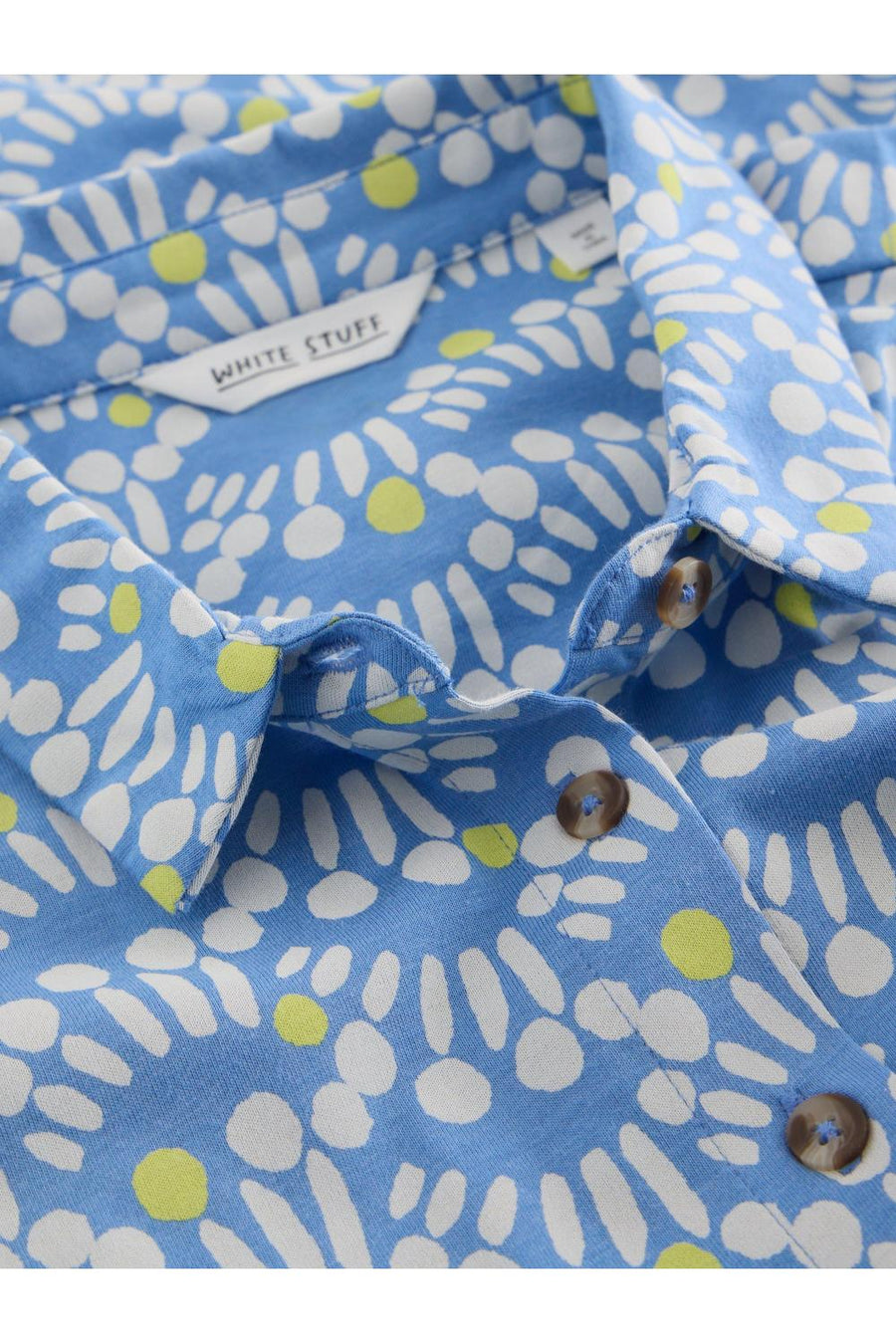White Stuff Kleid Ria blue print, hellblau, weiß, gelb