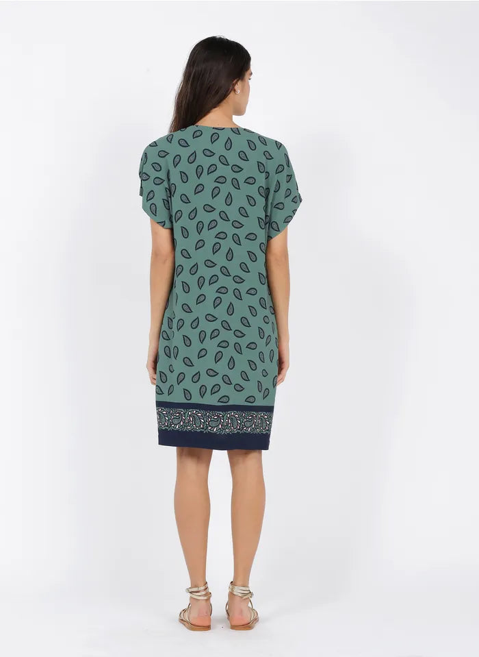 Nice Things Kleid in Grün mit Paisley-Muster