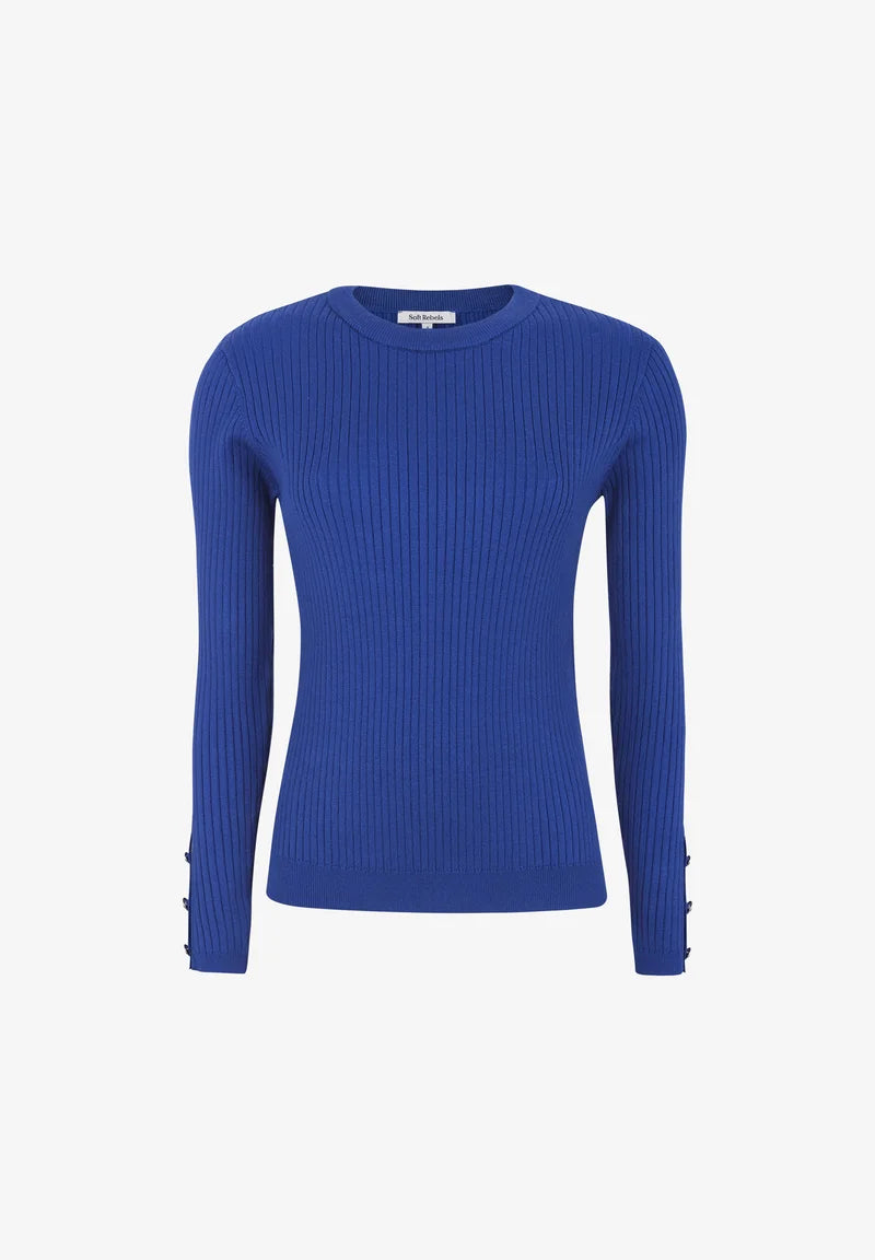 Soft Rebels Srfernanda O-Neck Knit sodalite blue