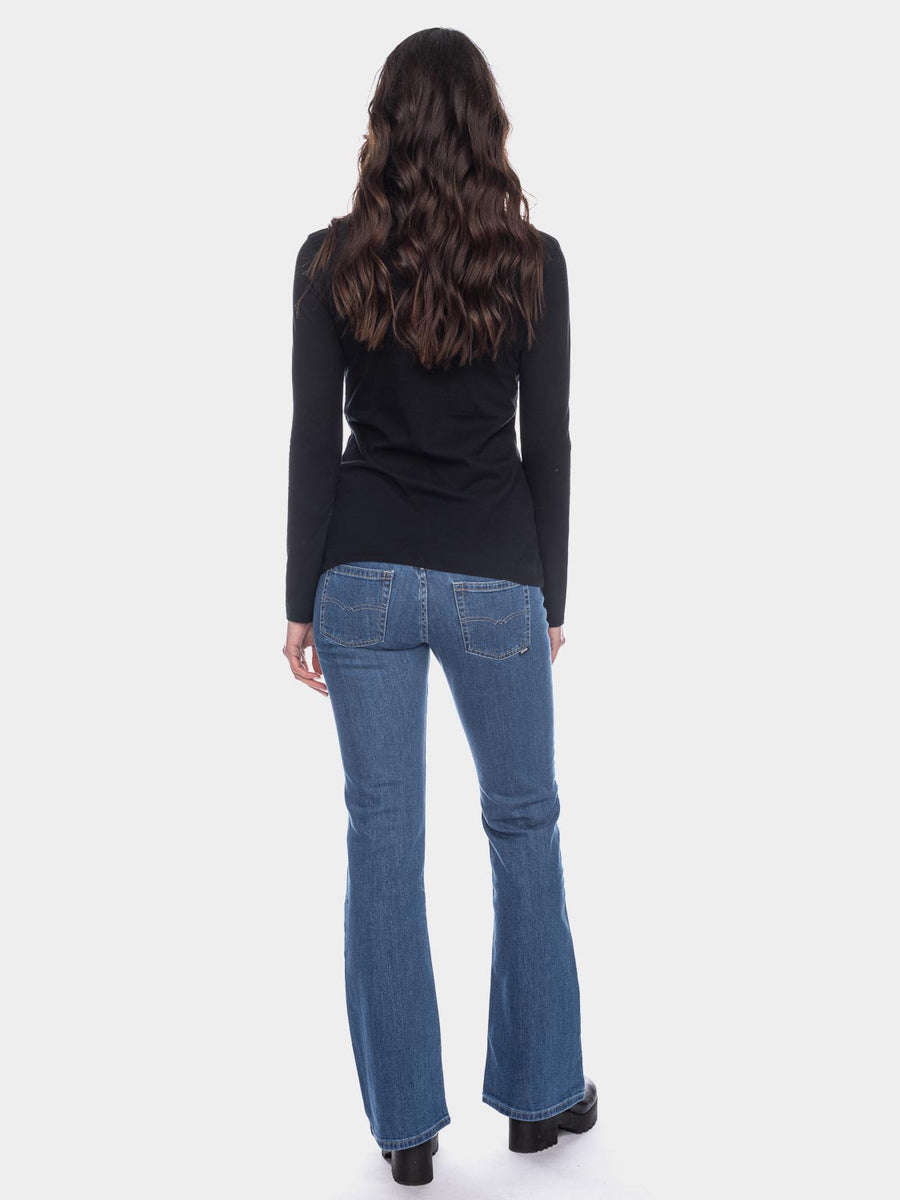 ATO Deborah - Longsleeve mit Rundhalsausschnitt, GOTS, Schwarz