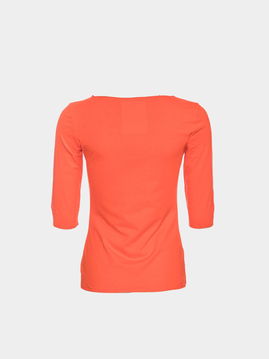 ATO 3/4 Arm-Shirt Caja orange, Biobaumwolle