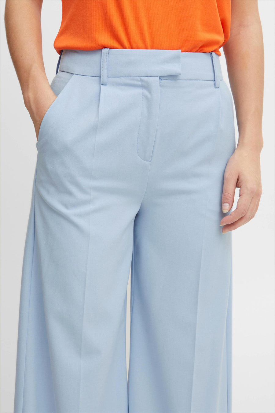 B.young Bydanta Wide Leg Pants hellblau