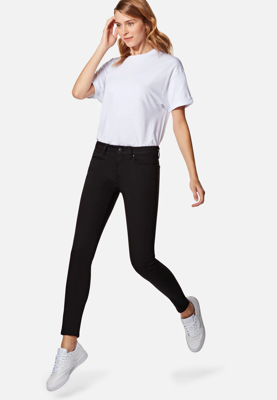Mavi Adriana Jeans Skinny Jeans, Mid Waist, schwarz, double black str