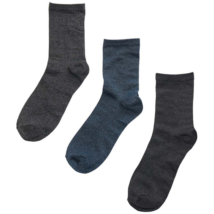 Nümph Sockenbox Nukingcity Socken mit Glitzer schwarz blau grau