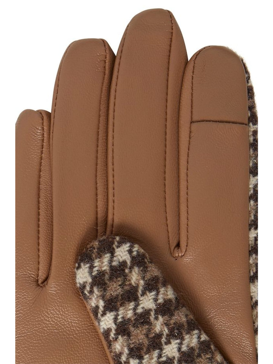handschuhe kariert ICHI Iaelina Gloves natural, Lederhandschuhe, kariert – Haltestelle Rostock