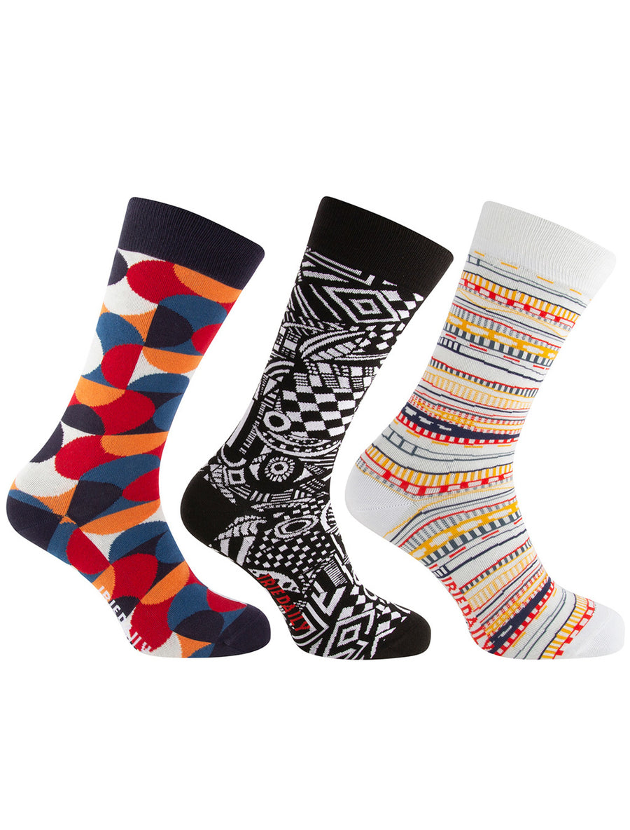Iriedaily Streetz Socks Pack of 3 classic Jaqcquard Socks 38-42